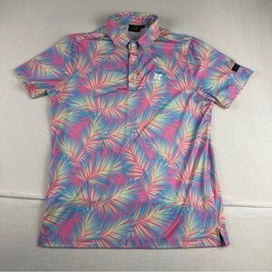 Sunday Swagger Kapalua Mens golf Polo Medium Fauna Maui Hawaii Resort Light